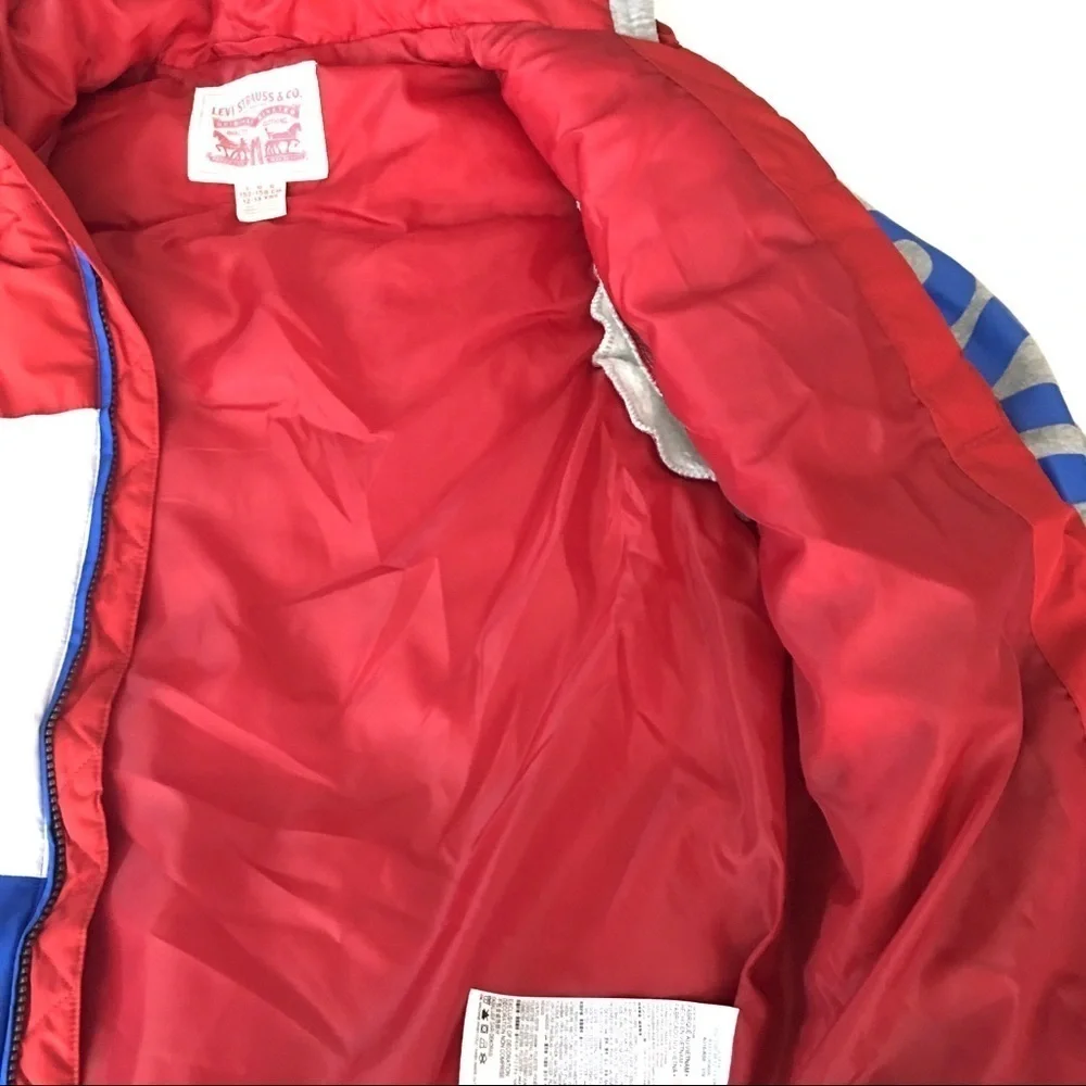 Levi’s‎ Boys Colorblock Logo Puffer Fleece Hoodie Jacket